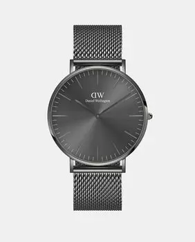 Classic Revival DW00100630 Мужские часы с серой стальной сеткой Daniel Wellington, серый