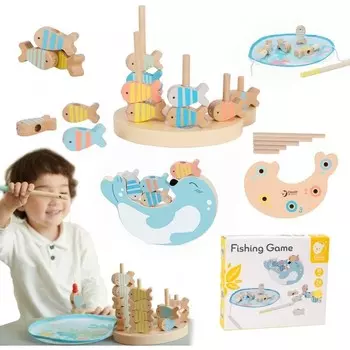 CLASSIC WORLD Деревянная рыбалка Набор из 2 удочек 24 шт. ClassicWorld