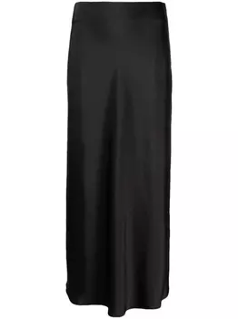 Claudie Pierlot атласная юбка макси, черный