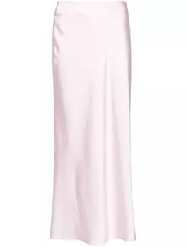 Claudie Pierlot атласная юбка миди, розовый