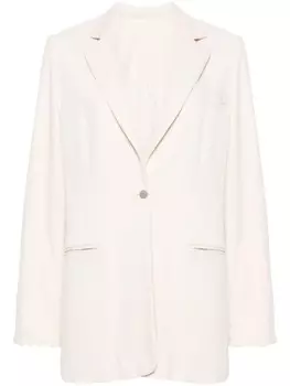 Claudie Pierlot блейзер из саржевого переплетения, нейтральный цвет