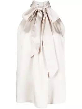 Claudie Pierlot блузка без рукавов со сборками, нейтральный цвет