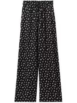 Claudie Pierlot брюки палаццо с цветочным принтом, черный