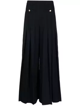Claudie Pierlot брюки палаццо со складками, синий