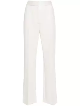 Claudie Pierlot брюки с атласной отделкой, белый