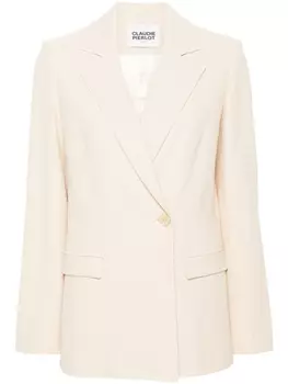 Claudie Pierlot двубортный пиджак, нейтральный цвет