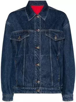 Claudie Pierlot двусторонняя куртка-рубашка из денима, синий