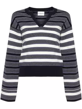 Claudie Pierlot джемпер с круглым вырезом и разрезом, синий