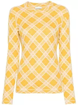 Claudie Pierlot джемпер с узором вязки интарсия, желтый