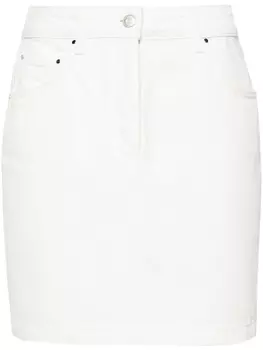 Claudie Pierlot джинсовая мини-юбка А-силуэта, белый