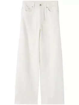 Claudie Pierlot джинсы средней посадки с широкими штанинами, белый