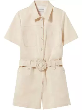 Claudie Pierlot комбинезон с короткими рукавами, нейтральный