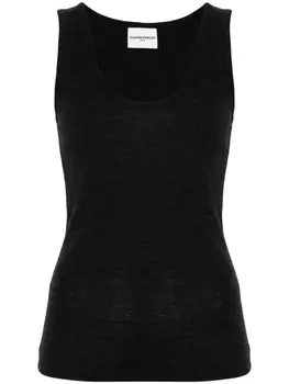 Claudie Pierlot меланжевый топ из шерсти, серый