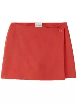 Claudie Pierlot мини-юбка с текстурой в виде обертки, красный