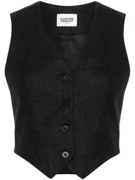 Claudie Pierlot однобортный жилет, серый