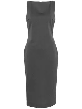 Claudie Pierlot платье миди с вырезом-лодочкой, серый