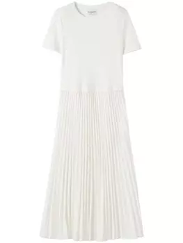 Claudie Pierlot платье миди Teli со складками, нейтральный цвет