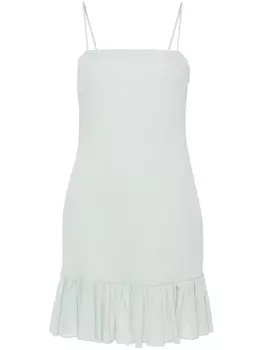 Claudie Pierlot платье мини с квадратным вырезом, зеленый