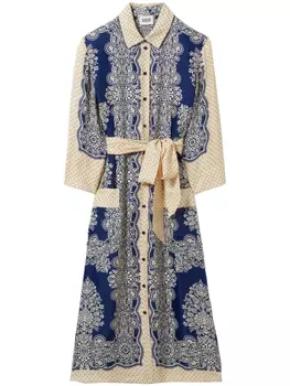 Claudie Pierlot платье мини с принтом, синий