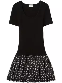 Claudie Pierlot платье мини со вставками, черный