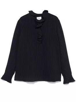 Claudie Pierlot полосатая блузка с оборками, синий