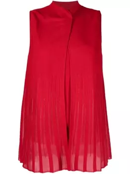 Claudie Pierlot полупрозрачный топ в рубчик, красный