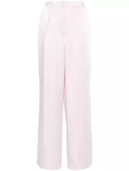 Claudie Pierlot прямые бархатные брюки с завышенной талией, розовый