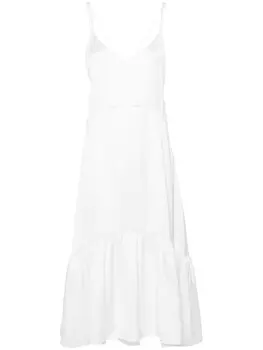 Claudie Pierlot ярусное платье миди, белый