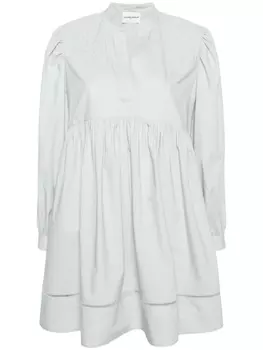 Claudie Pierlot расклешенное платье мини со складками, зеленый