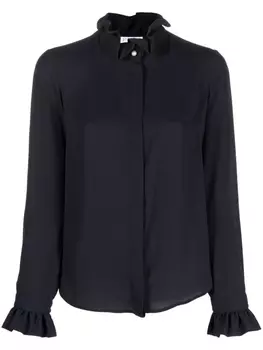 Claudie Pierlot рубашка с оборками, синий