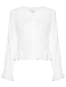 Claudie Pierlot рубашка с расклешенными манжетами, белый
