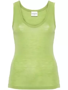 Claudie Pierlot шерстяной топ без рукавов, зеленый