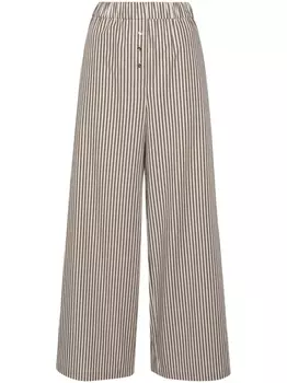 Claudie Pierlot широкие брюки в полоску, коричневый