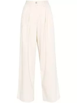 Claudie Pierlot широкие плиссированные джинсы, нейтральный цвет