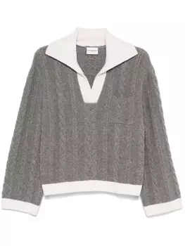 Claudie Pierlot свитер фактурной вязки, серый