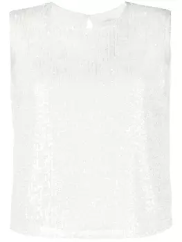 Claudie Pierlot топ с пайетками, белый