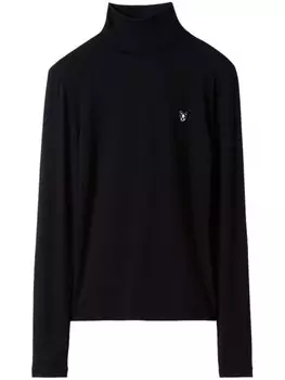 Claudie Pierlot топ с высоким воротником и аппликацией Jean Toto, черный