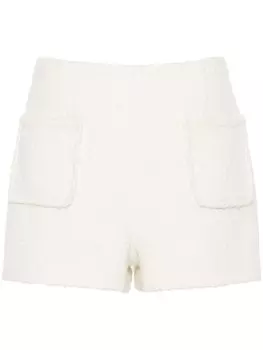 Claudie Pierlot твидовые шорты с завышенной талией, нейтральный цвет