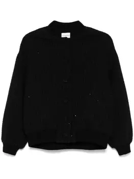 Claudie Pierlot твидовый бомбер, черный