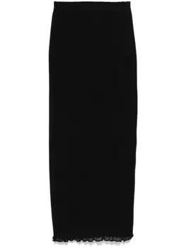 Claudie Pierlot юбка миди с эффектом плиссе, черный