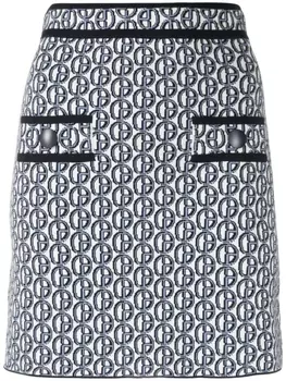 Claudie Pierlot юбка с монограммой, синий