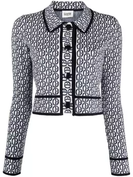 Claudie Pierlot укороченный жакет с классическим воротником, синий