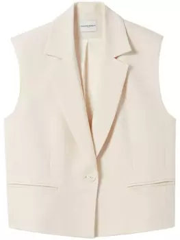 Claudie Pierlot жилет с заостренными лацканами, нейтральный цвет