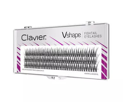 Clavier Vshape Fishtail Eyelashes 14 мм пучки ресниц