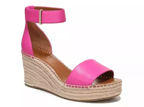 Clemens Espadrille Wedge Сандалии Franco Sarto, Fuchsia Synthetic