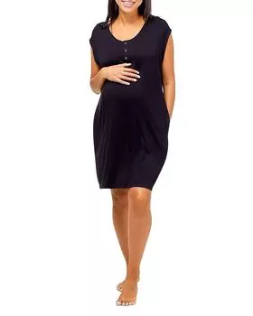 Clementine Ночная рубашка для кормящих мам Nom Maternity, черный