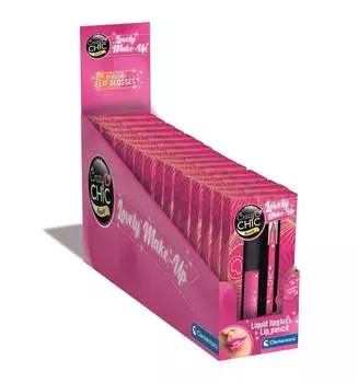 Clementoni, блеск для губ и карандаш для губ розового цвета, безумный шик 18176