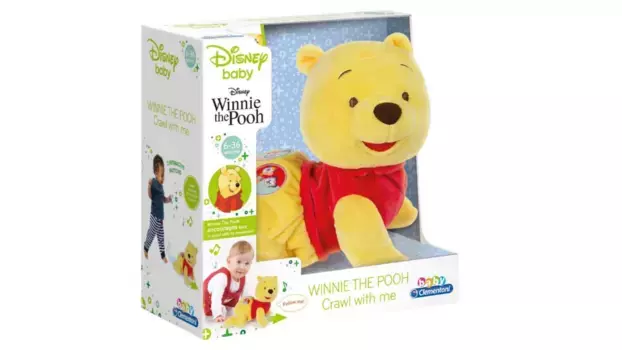 Clementoni Малыш Диснея Винни Пух Ползай со мной, изучая плюшевую игрушку