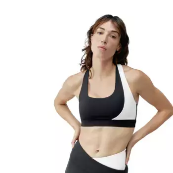 Cleo Born Living Yoga Женский спортивный топ, черный/белый