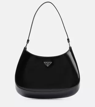 Cleo Маленькая кожаная сумка через плечо Prada, черный
